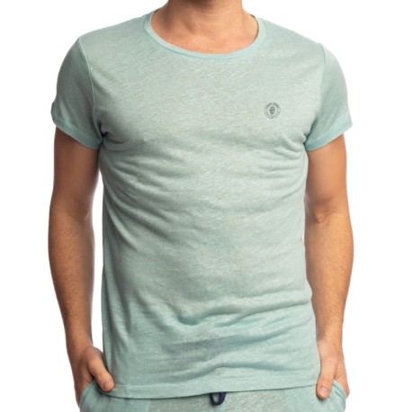 L'Homme invisible Nieuport U-Neck T-Shirt - Turquoise