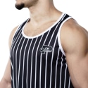 Pump! Striped Tank Top - Black - White