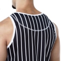 Pump! Striped Tank Top - Black - White