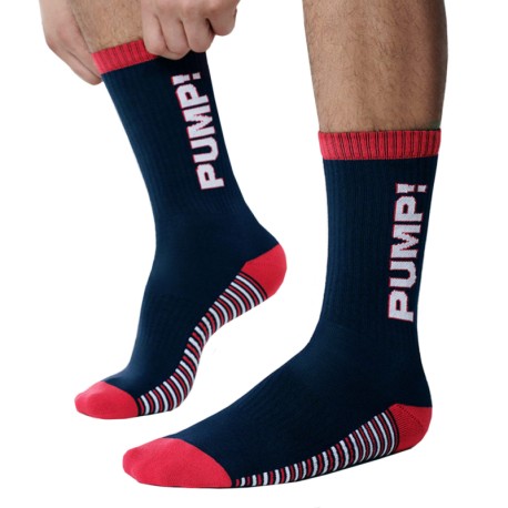 Pump! Big League Crew Socks - Black - Red