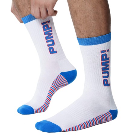 Pump! Chaussettes Sport Velocity - Blanc - Bleu