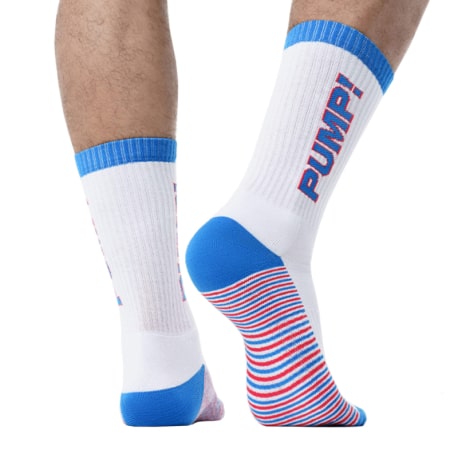 Pump! Chaussettes Sport Velocity - Blanc - Bleu