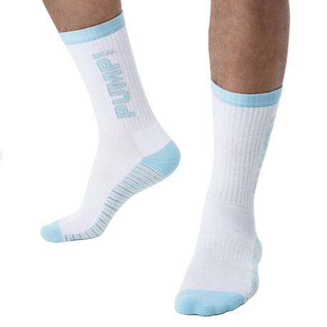 Pump! Chaussettes Sport Frost - Blanc - Bleu Ciel