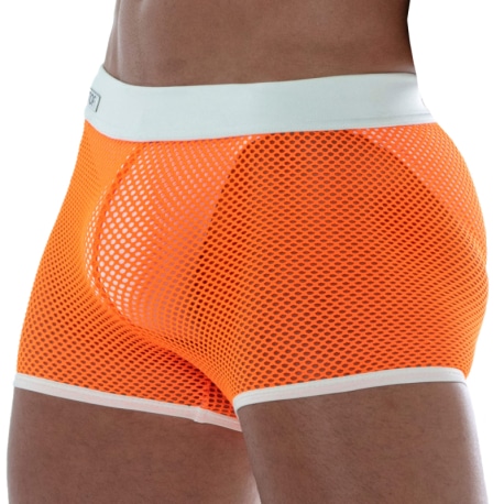 TOF Paris Neon Mesh Shorts - Neon Orange