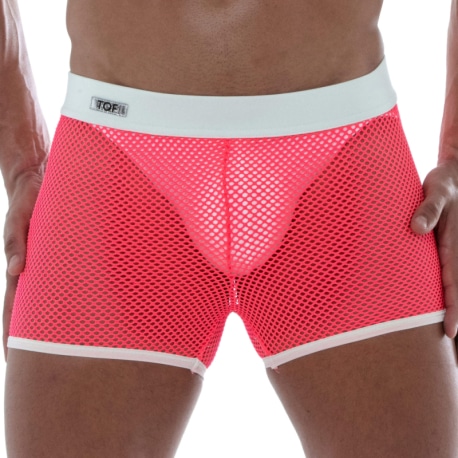 TOF Paris Neon Mesh Shorts - Neon Pink