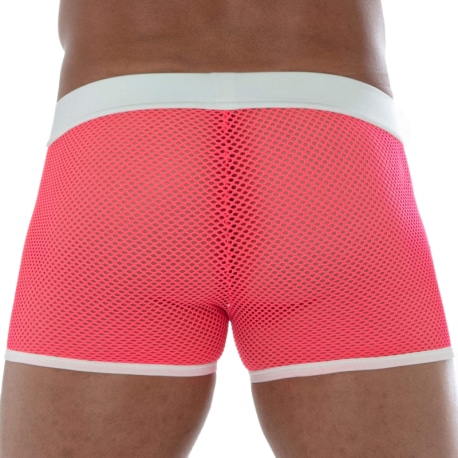 TOF Paris Short Neon Mesh Rose Fluo