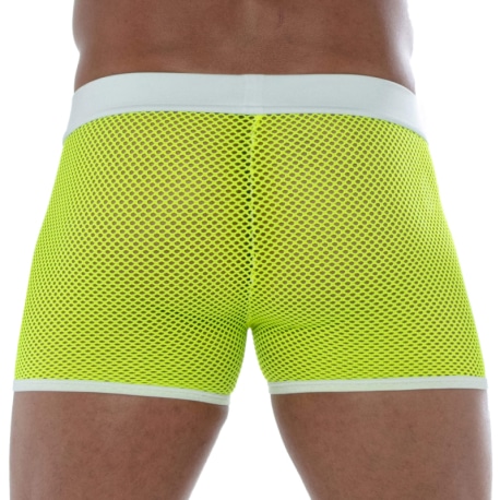 TOF Paris Neon Mesh Shorts - Neon Yellow