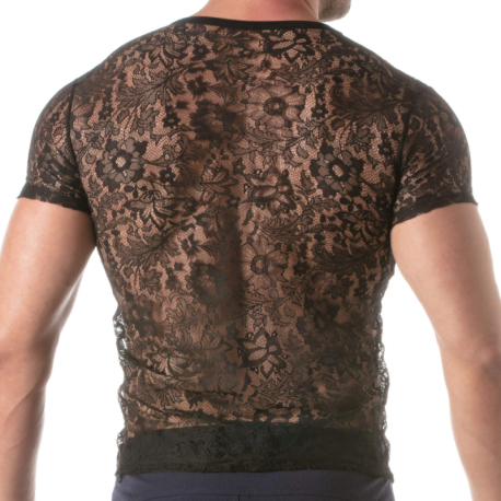 TOF Paris Lace T-Shirt - Black