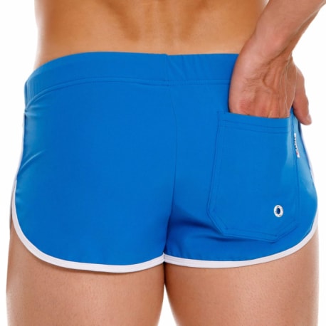 JOR Short de Bain Rétro Bleu