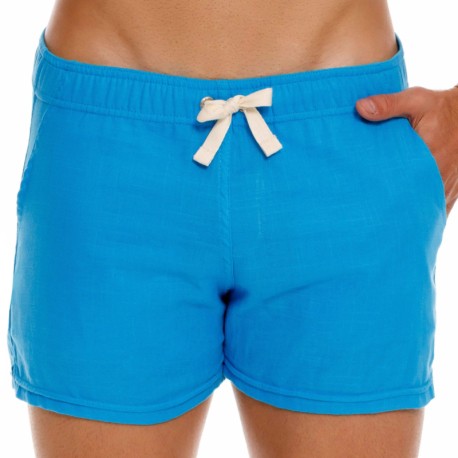 JOR Qatar Linen Shorts - Blue