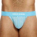 Modus Vivendi Jock Strap Striped Crochet Bleu Clair