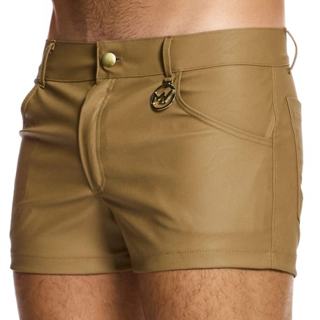 Modus Vivendi Leather Shorts - Camel