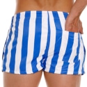 JOR Short de Bain Smile Rayé Bleu - Blanc