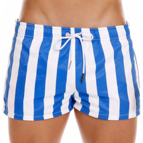 JOR Smile Swim Shorts - Blue - White Stripe