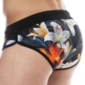 SKU Tropical Summer Swim Briefs - Black