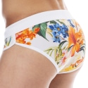 SKU Tropical Summer Swim Briefs - White