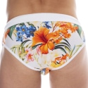 SKU Tropical Summer Swim Briefs - White