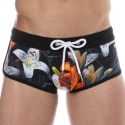 SKU Tropical Summer Swim Trunks - Black