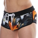 SKU Tropical Summer Swim Trunks - Black