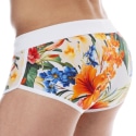 SKU Tropical Summer Swim Trunks - White