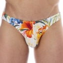 SKU Tropical Summer Bikini Swim Briefs - White