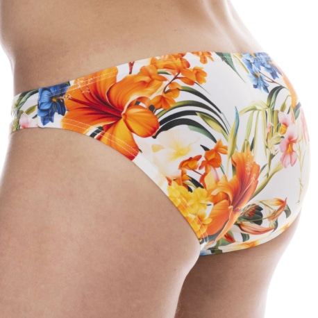 SKU Slip de Bain Bikini Tropical Summer Blanc