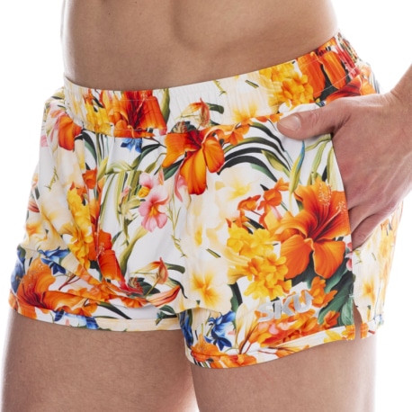 SKU Short de Bain Tropical Summer Blanc