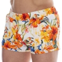 SKU Tropical Summer Swim Shorts - White