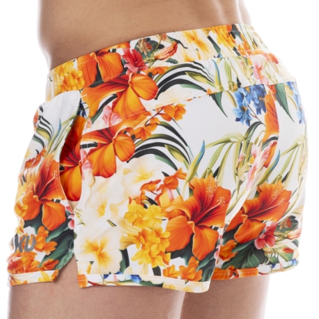 SKU Short de Bain Tropical Summer Blanc