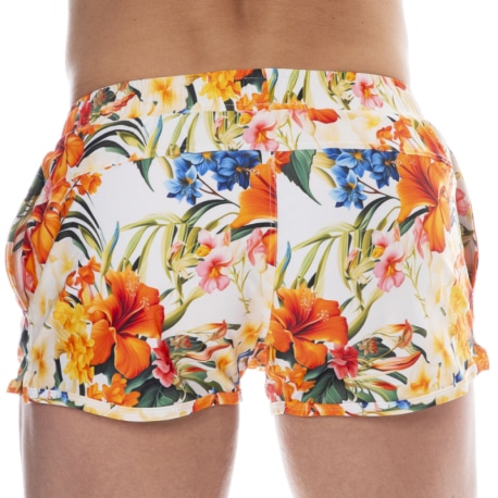 SKU Short de Bain Tropical Summer Blanc