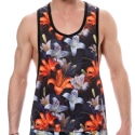 SKU Tropical Summer Tank Top - Black