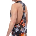 SKU Tropical Summer Tank Top - Black