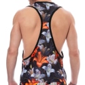 SKU Tropical Summer Tank Top - Black