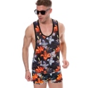 SKU Tropical Summer Tank Top - Black