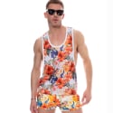 SKU Tropical Summer Tank Top - White