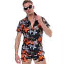 SKU Tropical Summer Shirt - Black