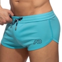 Addicted Swoosh Sports Mini Shorts - Turquoise