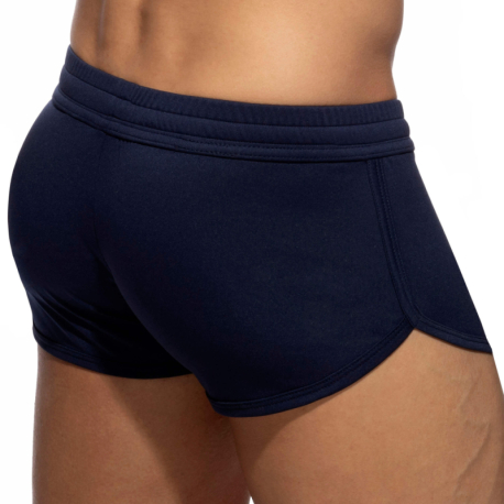 Addicted Swoosh Sports Mini Shorts - Navy