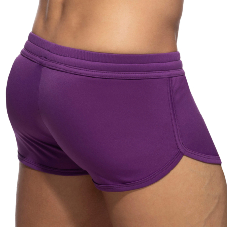 Addicted Swoosh Sports Mini Shorts - Purple