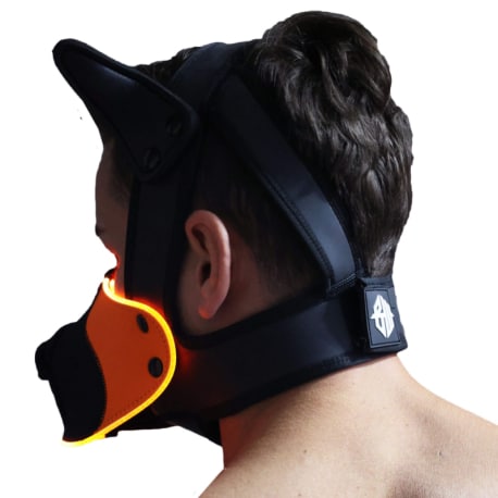 Breedwell Masque de Chiot Poundtown Pup 2.0 - Noir - Orange Fluo