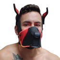 Breedwell Poundtown Pup Mask 2.0 - Black - Red