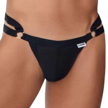 CandyMan Double Waistband G-String - Black