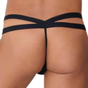 CandyMan Double Waistband G-String - Black