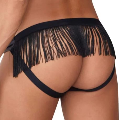 CandyMan Fringe Jockstrap - Black