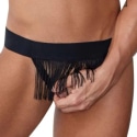 CandyMan Fringe V Thong - Black