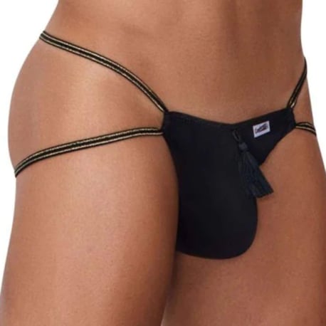 CandyMan Pompom Thong - Black