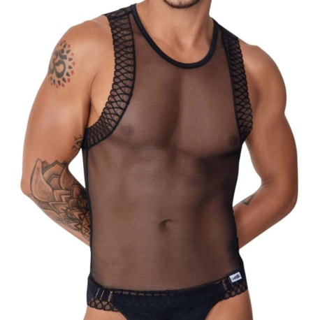 CandyMan Mesh Tank Top - Black