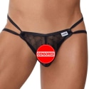 CandyMan Mesh Jock Thong - Black