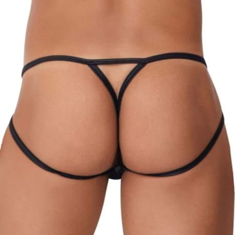 CandyMan Mesh Jock Thong - Black