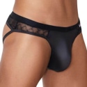 CandyMan Jock Strap Dentelle Simili Cuir Noir